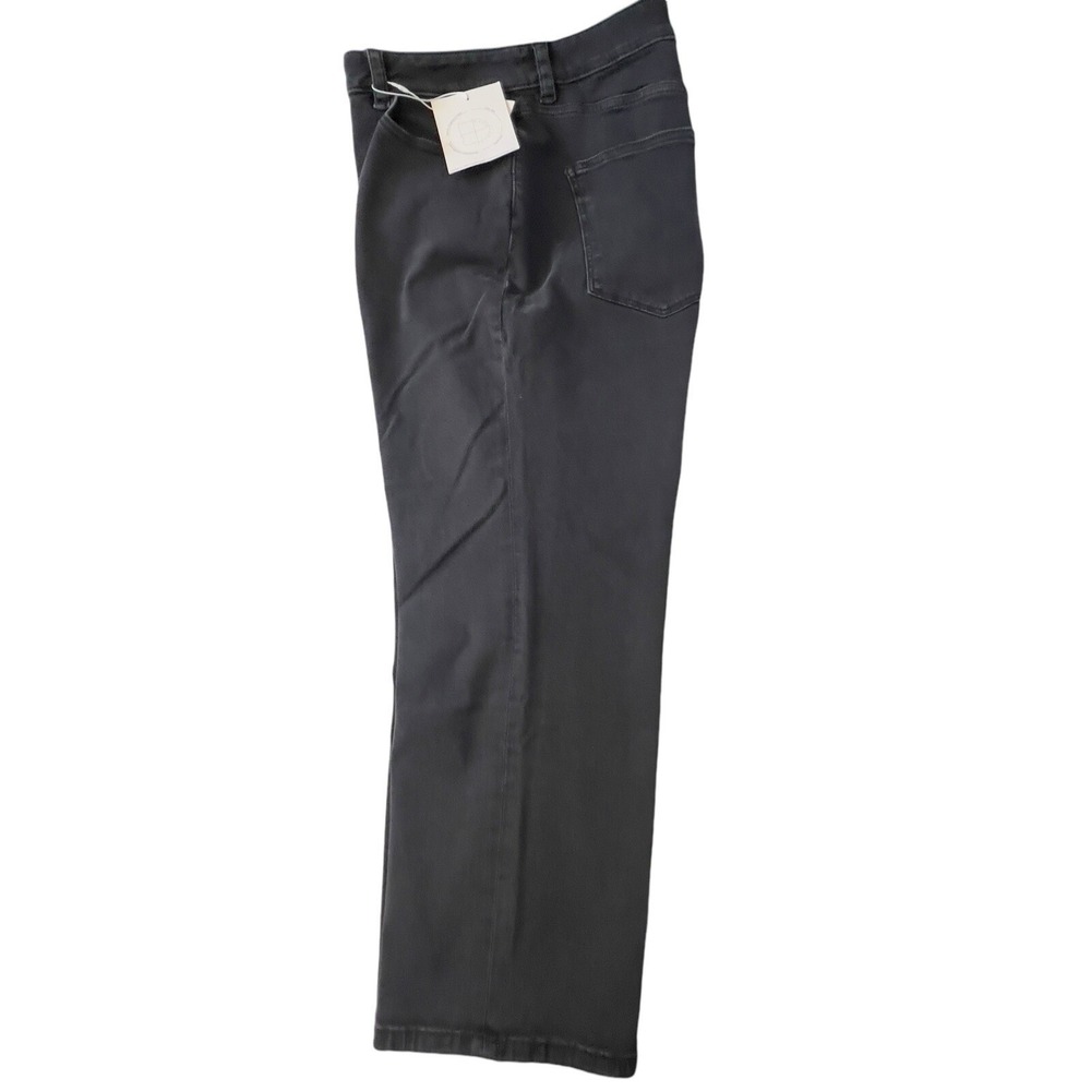 DL1961 Patti Straight High Rise Vintage Ankle Jeans Black Size 18W Stretch‎ NWT